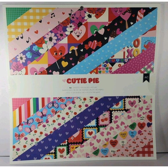 American Crafts Other - Amer Crafts 12"x12" Cutie Pie Designer Paper , 24 sheets Double-sided, 121.6 Lbs
